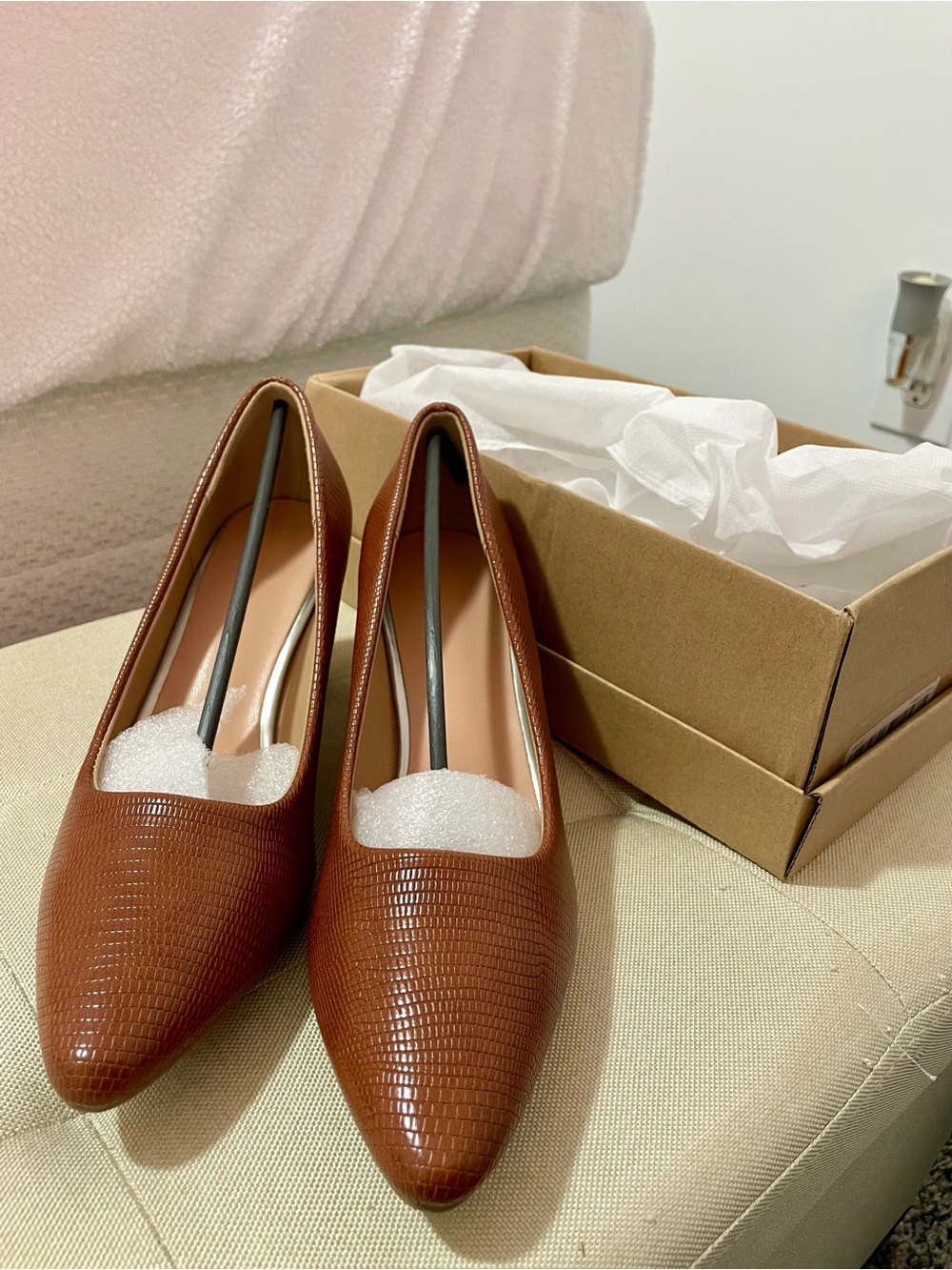 Fake Reptile Leather Heels